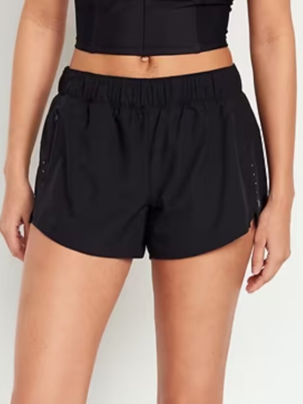 Old Navy Black Mid Rise Athletic Shorts Women's Size Large